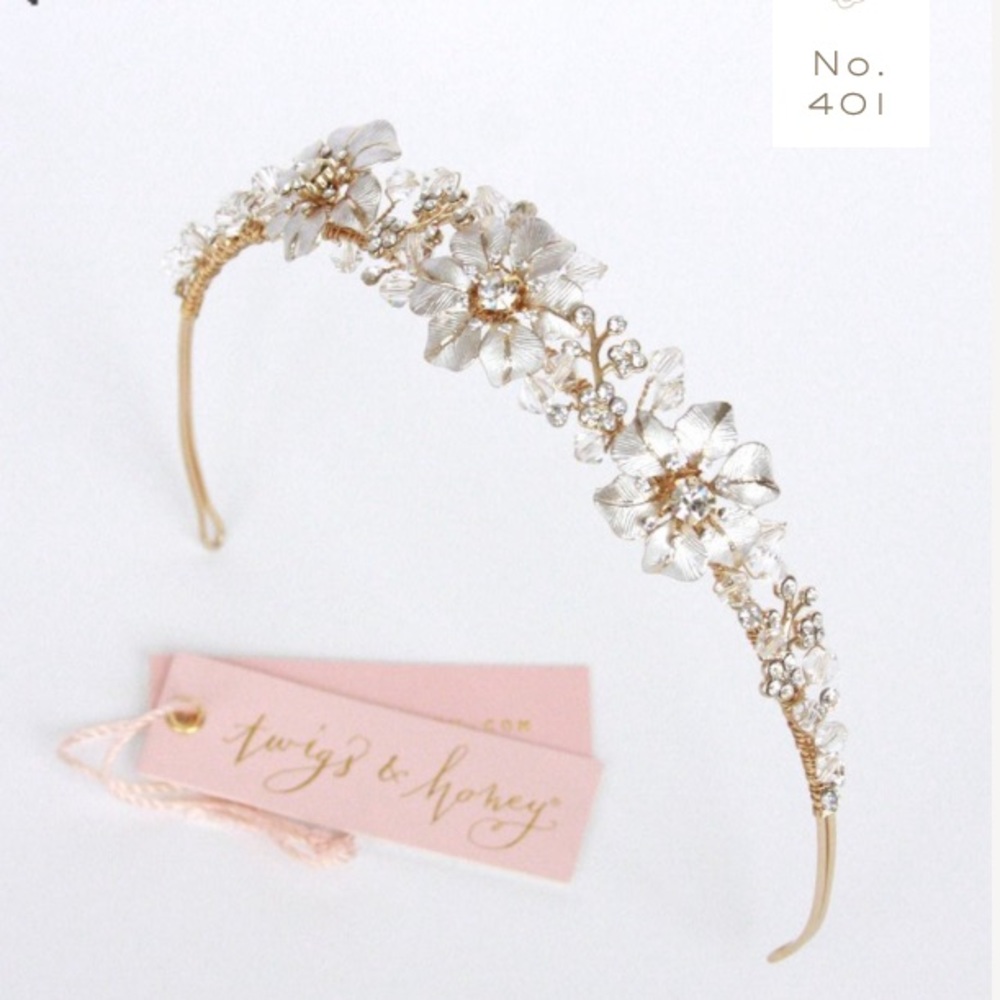 Flower and Crystal Tiara